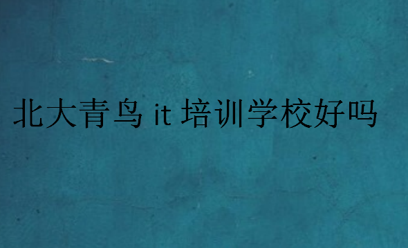南京 北大青鳥it培訓學校好嗎