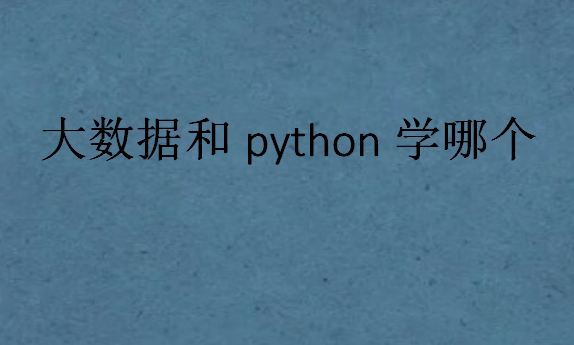 大數據和python學哪個