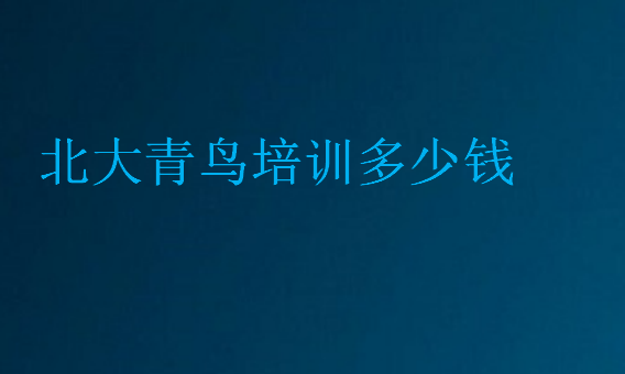 北大青鳥培訓多少錢