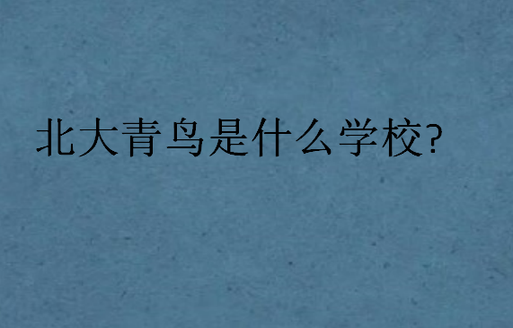 北大青鳥是什么學(xué)校