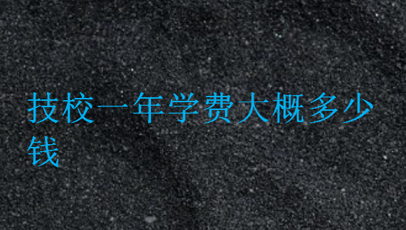 技校一年學(xué)費(fèi)大概多少錢