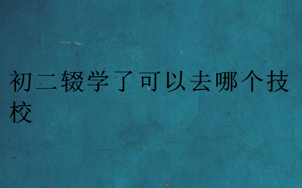 初二輟學(xué)了可以去哪個(gè)技校