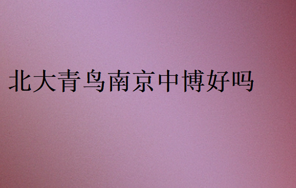 中博教育南京中博好嗎