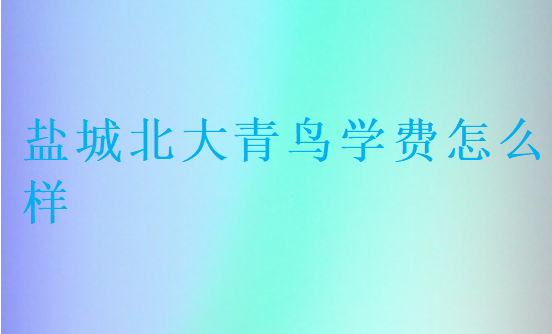 鹽城北大青鳥學費怎么樣