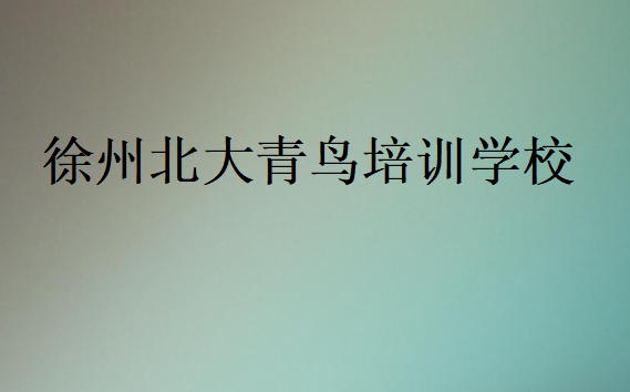 徐州北大青鳥培訓學校