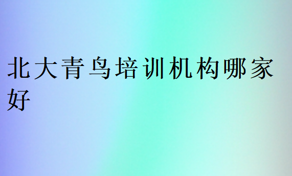 北大青鳥(niǎo)培訓(xùn)機(jī)構(gòu)哪家好