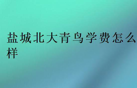 鹽城北大青鳥學(xué)費怎么樣要多少
