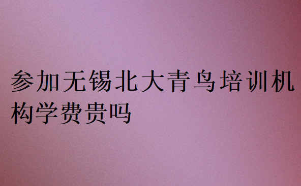 參加無錫北大青鳥培訓機構學費貴嗎