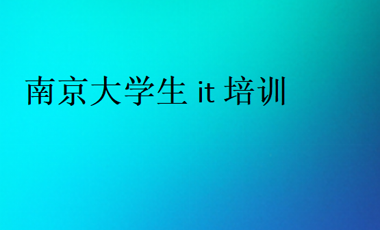 南京大學生it培訓