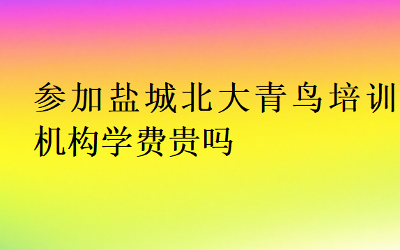 參加鹽城北大青鳥培訓(xùn)機(jī)構(gòu)學(xué)費(fèi)貴嗎
