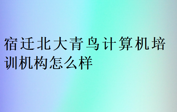 宿遷北大青鳥計(jì)算機(jī)培訓(xùn)機(jī)構(gòu)怎么樣