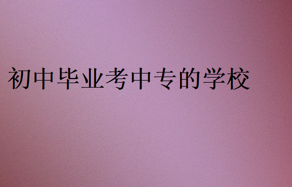 初中畢業考中專的學校