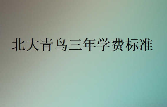 北大青鳥學校學費多少錢