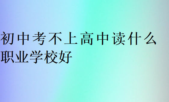 初中考不上高中讀什么職業學校好