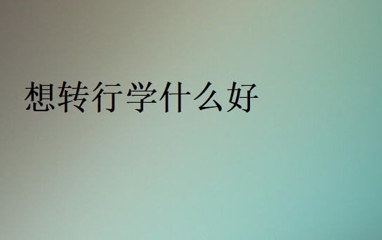 想轉行學什么好
