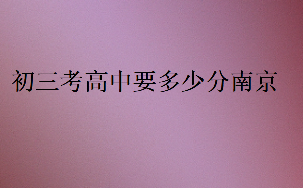 2023年南京高中分數線