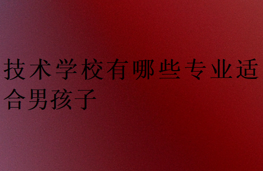 技術(shù)學(xué)校有哪些專業(yè)適合男孩子