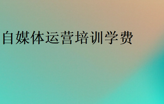 自媒體運(yùn)營(yíng)培訓(xùn)學(xué)費(fèi)